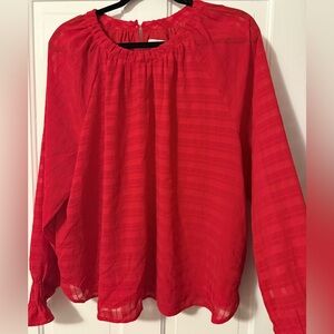 LOFT Vibrant Red Blouse